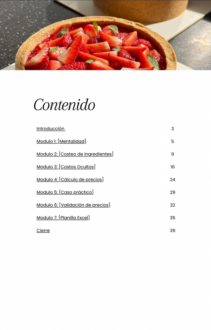 Pastelería Rentable + Excel